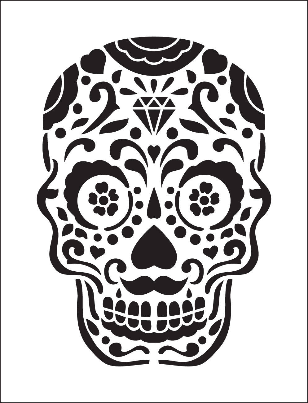 Pochoir Tête Mexicaine Tête De Mort Mexicaine Ref 543 1