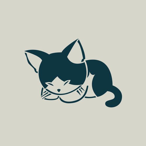 Pochoir de chat. dessin de chat (ref 432) 
