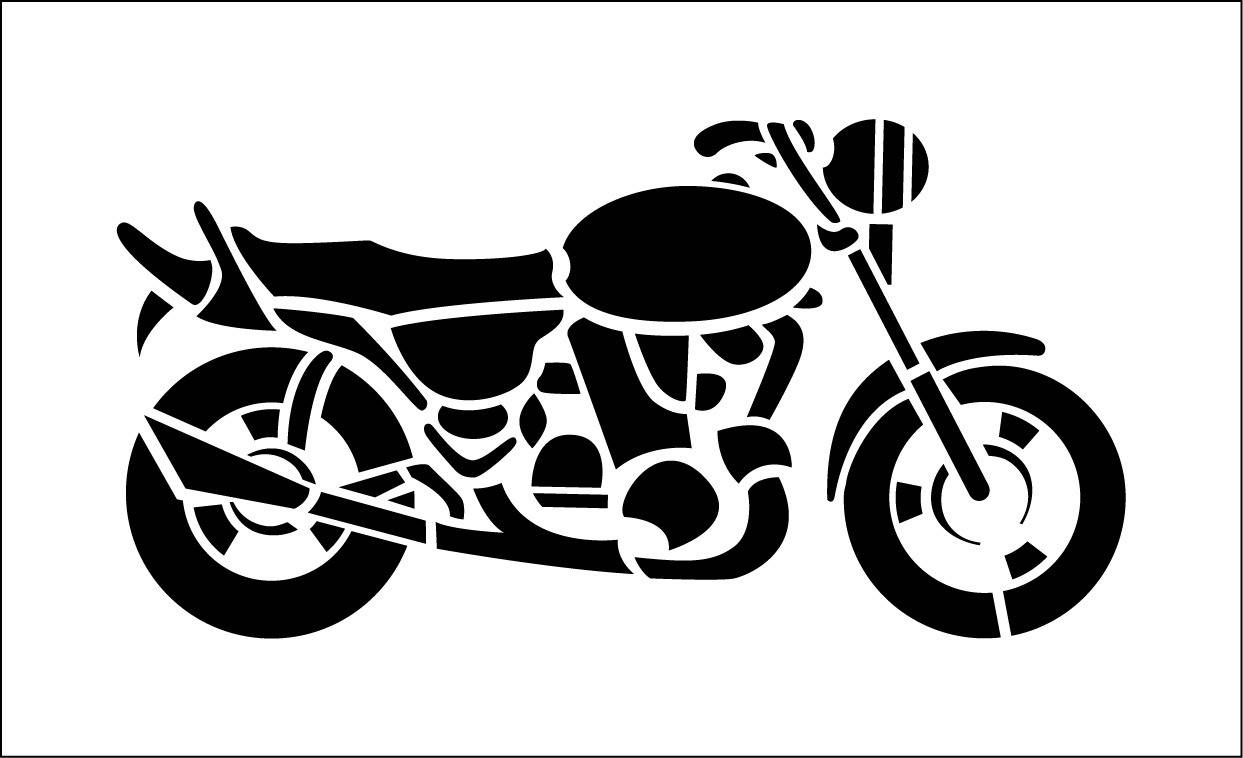 Moto. pochoir moto. dessin de moto (ref 403) - Un grand marché