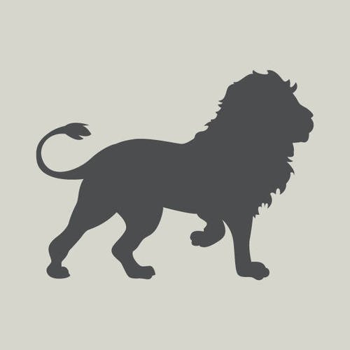 Lion. silhouette de lion. pochoir lion. pochoir en vinyle adhésif. (ref 272) 