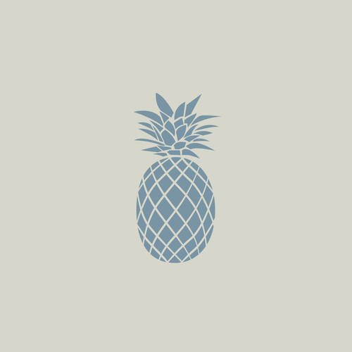 Ananas. pochoir en vinyle adhésif.  pochoir ananas (ref 198-5) 