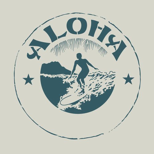 Surfeur. pochoir de surf. pochoir surfeur. pochoir tahiti. pochoir aloha (ref 237) 