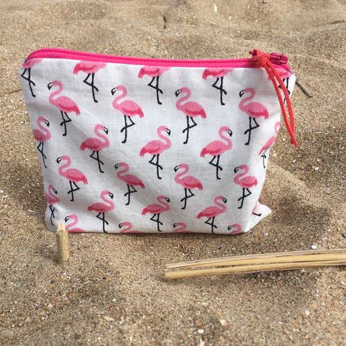 pochette flamant rose