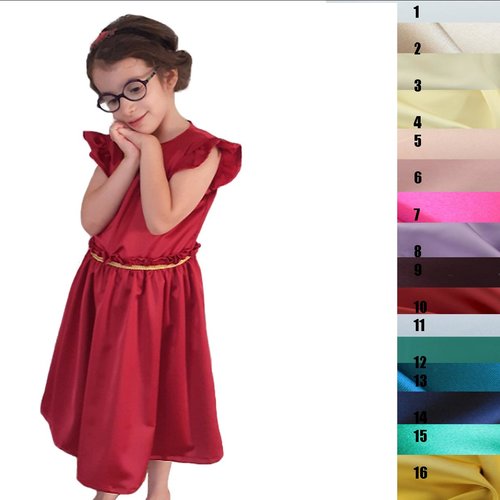 Jupe rouge à pois années 50 pour enfant et foulard