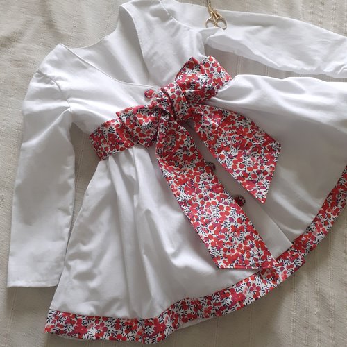Robe bicolore bébé - Beige et blanc - Vêtement - fille - Coton biologique