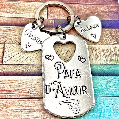 Porte clé papa d'amour