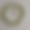 1 bracelet double rangs perles verre givré (4mm) vert/blanc à personnaliser réglable -18/23cm