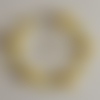 1 bracelet perles rocailles (2mm)/rondes (8mm) jaune nacré/craquelé jaune à personnaliser réglable -17.5/22.5cm