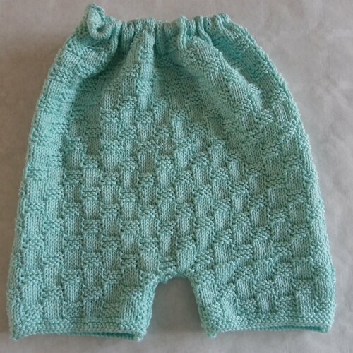 Short en coton bleu pour bébé fille ou garçon taille 3 mois