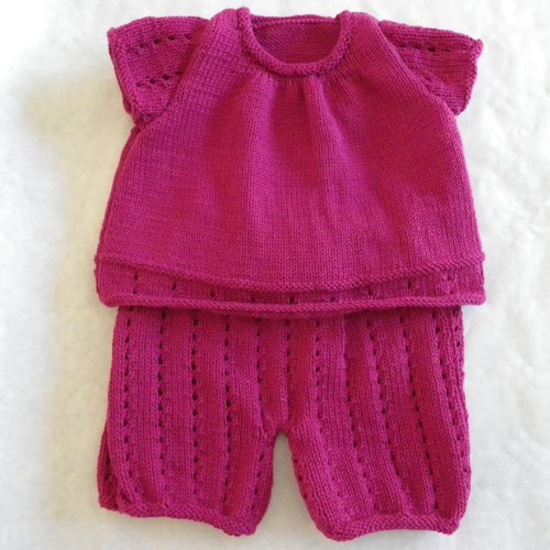 Ensemble " brassière , culotte " cerise , taille 3 mois