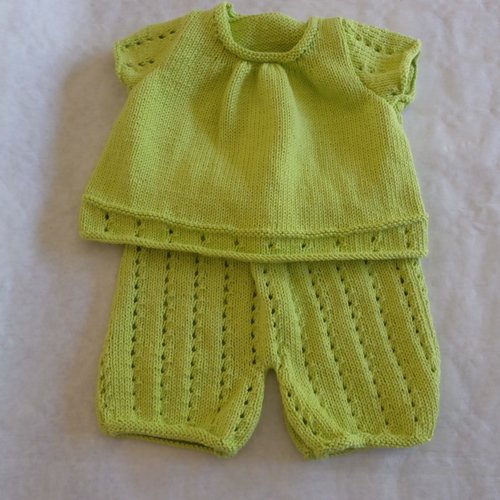 Ensemble " brassière , culotte " jaune citron , 3 mois