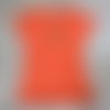 Tee shirt femme orange chiné peint à la main verdier 36 - s