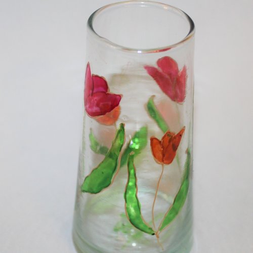 Vase soliflore canon tulipes  