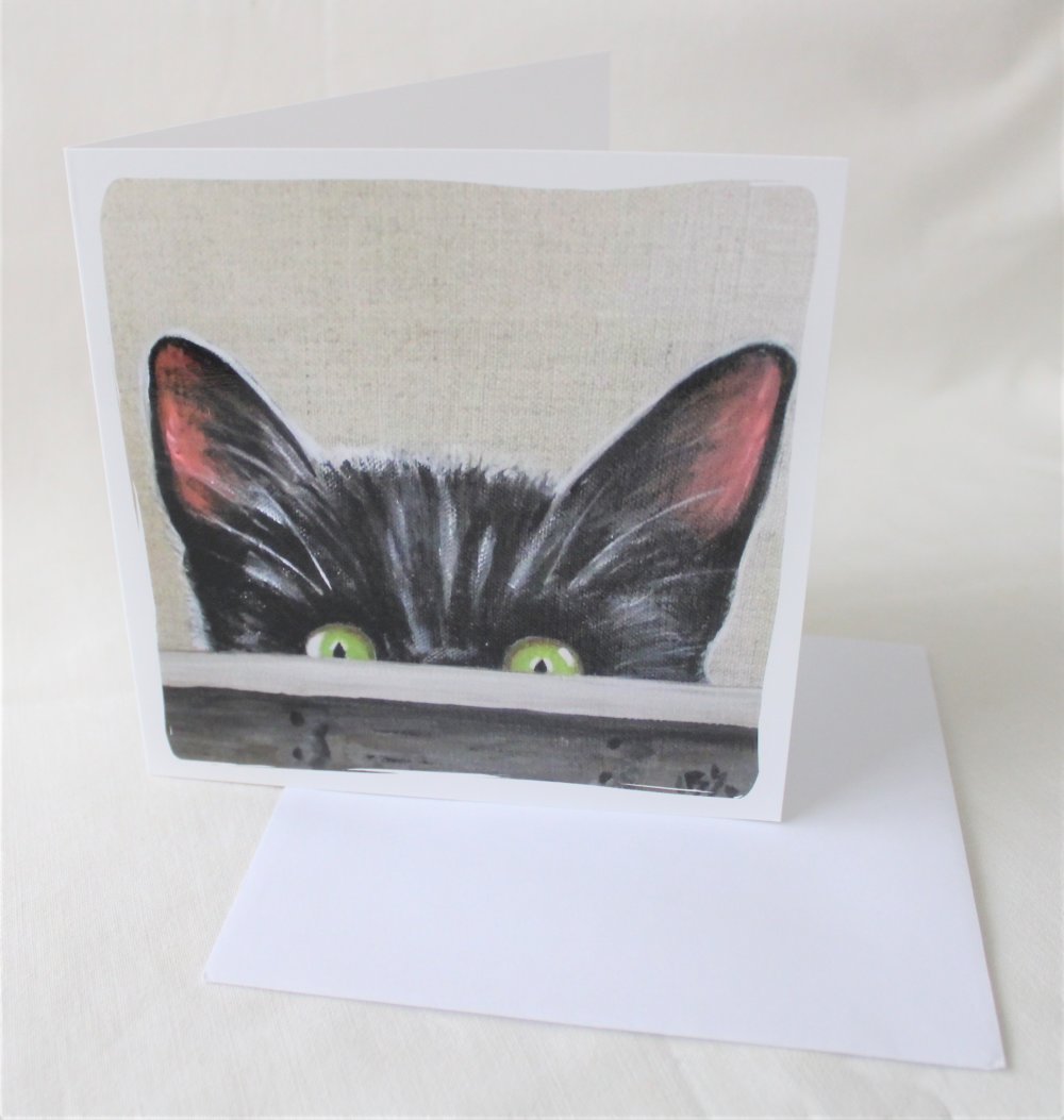 Carte De Voeux Chat Coucou Un Grand Marche