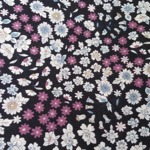 COUPE TISSU COTON MOTIFS FLEURIS
