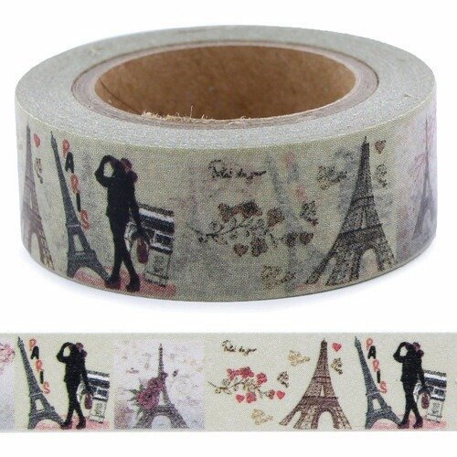 Washi tape "thème paris" 15mm/10 mètres