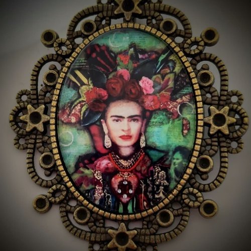 Broche inspiration frida kahlo - inspiration bohème chic - cadeau pour artiste bohème.