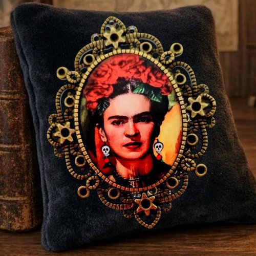 Broche esprit frida artiste mexicaine - portrait poétique frida kahlo artiste.