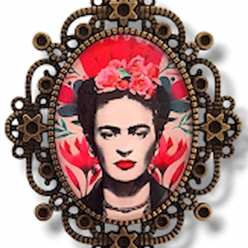 Broche icône artistique frida kahlo – bijou baroque mexicain – cadeau art féministe