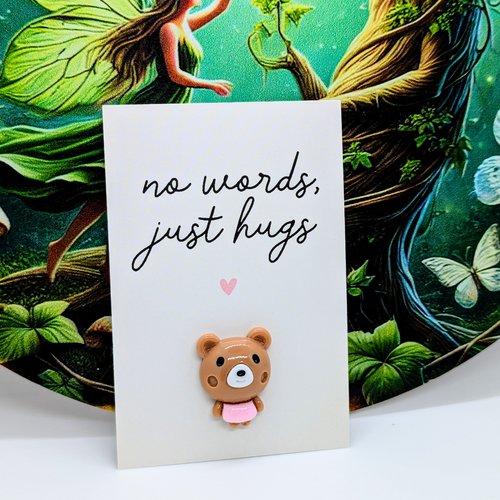 Carte d'affirmation positive ourson kawaii
