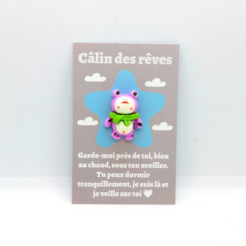 Carte doudou , réconforte les enfants comme un petit doudou de poche - petite attention, cadeau à offrir, collection