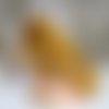 Pochette en soie naturelle peinte à la main jaune-ourlets roulottés main- modèle "forsythia"