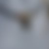 Ras-du-cou pendentif jaspe paysager-jaspe dalmatien-eau douce-semi précieuses teintées-flocon de neige-noir-jaune modèle "harmonie"