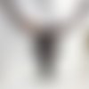 Ras-du-cou pendentif verre-agate-graine-oeil de taureau-eau douce dans un dégradé de marron modèle "bénédiction"