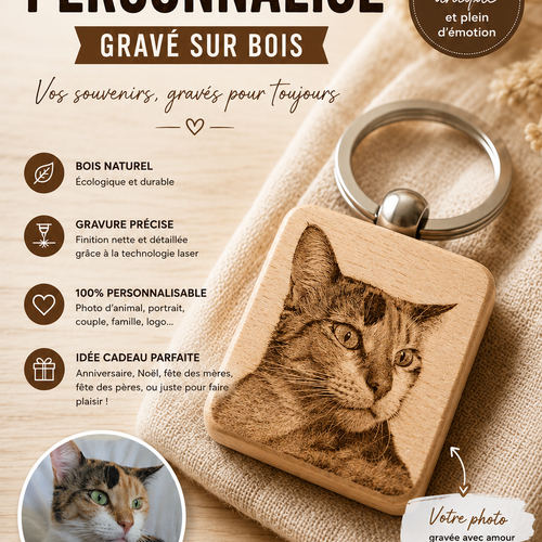 Porte clé gravé