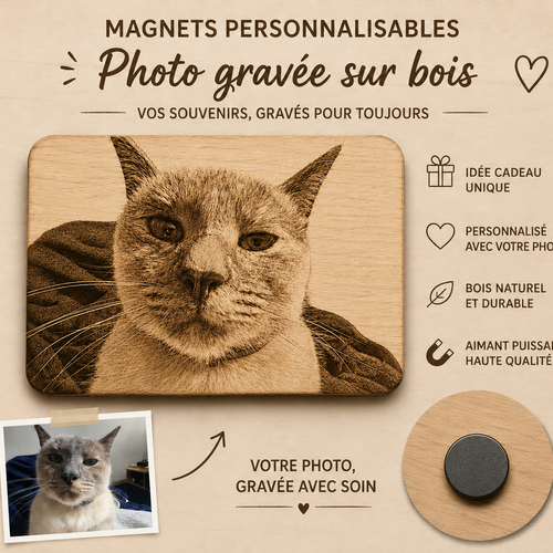 Magnet bois personnalisés