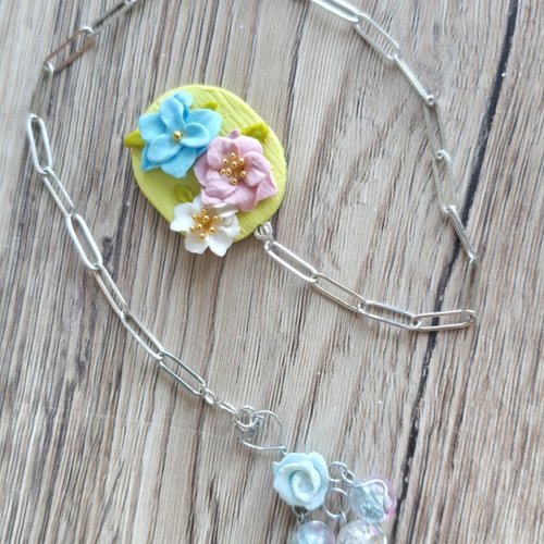 Jardin impérial [ marque-page chaînette – fimo ]