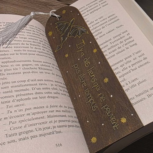 Dragon [ marque-page - bois ]