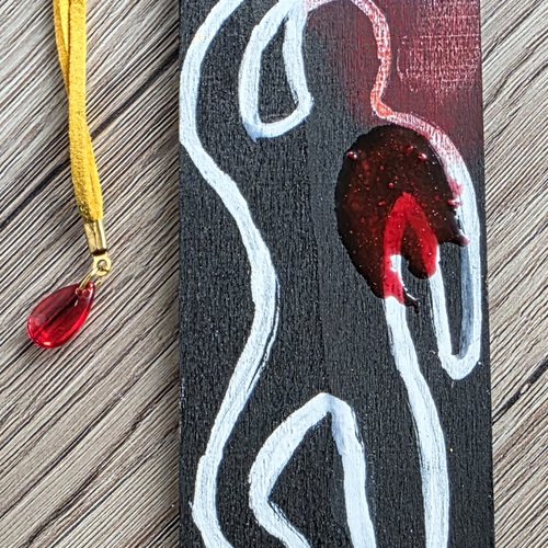 Crime scène [ marque-page - bois - thriller ]