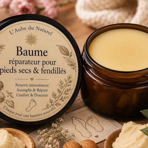 Baume réparateur pour pieds secs & fendillés