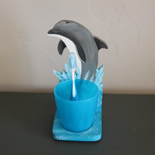 Porte brosse à dents "dauphin "
