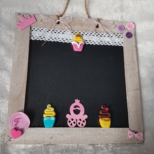Ardoise princesse cupcake à personnaliser