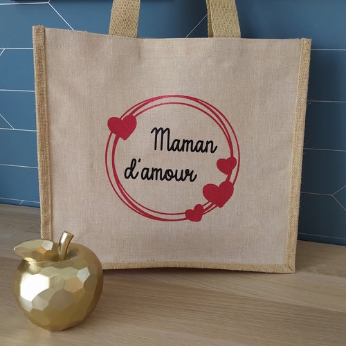 Sac en toile de jute maman