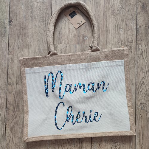 Sac en toile de jute maman édition limitée roméo