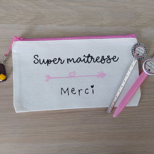 Coffret trousse, stylo, règle super maîtresse