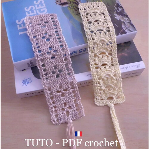Tuto crochet - marque-pages dentelle fine, pour vous accompagner dans vos lectures, facile à réaliser, tuto en français !