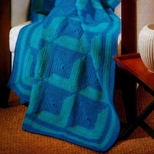 Modèle plaid carrés granny et colorés, style campagnard, explications et grilles en français, pdf crochet vintage !