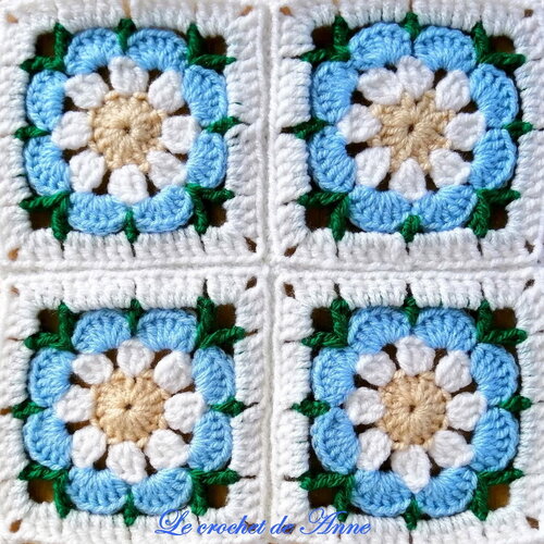 Tuto crochet - comment assembler les carrés granny entre eux, méthode maille coulée sur l'arrière des carrés, tuto en français !