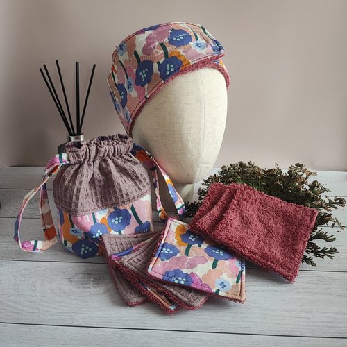 Pochon 7 lingettes 1 bandeau de soin bio