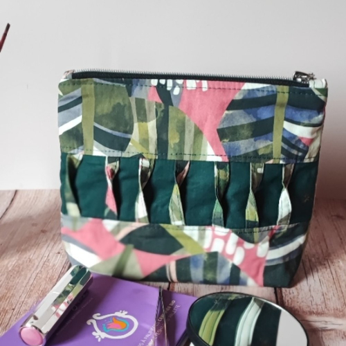 Trousse de maquillage molletonnée | coton biologique | fait-main en france