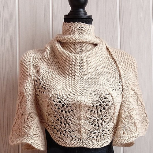 Châle beige en laine et alpaga