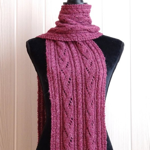 Echarpe femme en laine alpaga rose