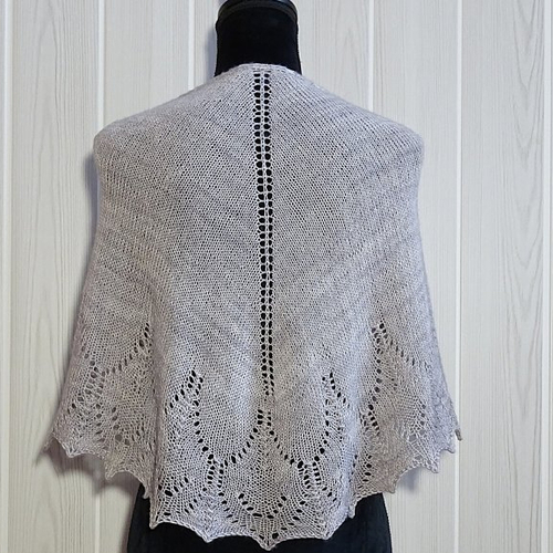 Châle gris en laine mérinos