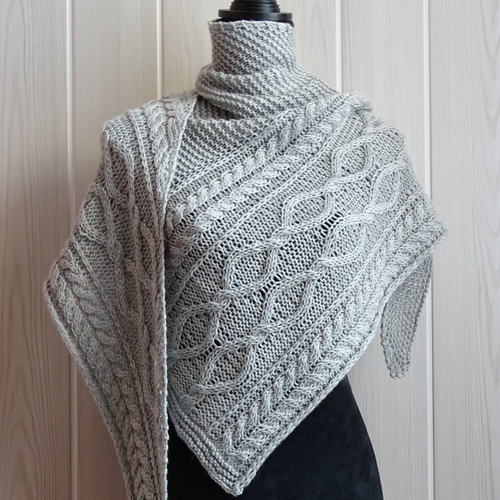 Patron tricot châle adèle