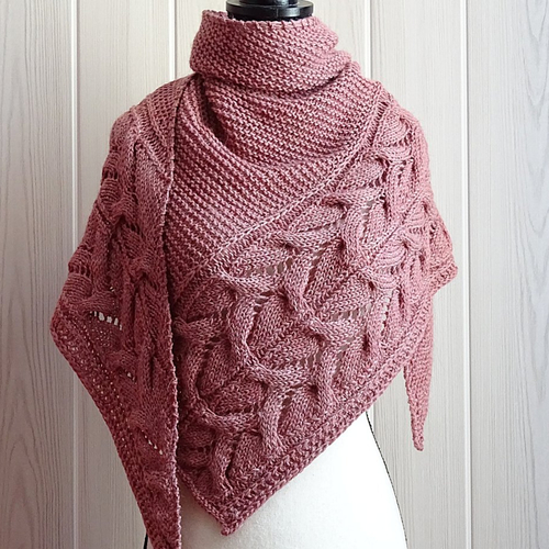 Patron tricot châle alba