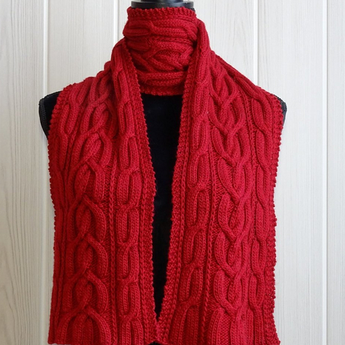 Patron tricot écharpe iseult